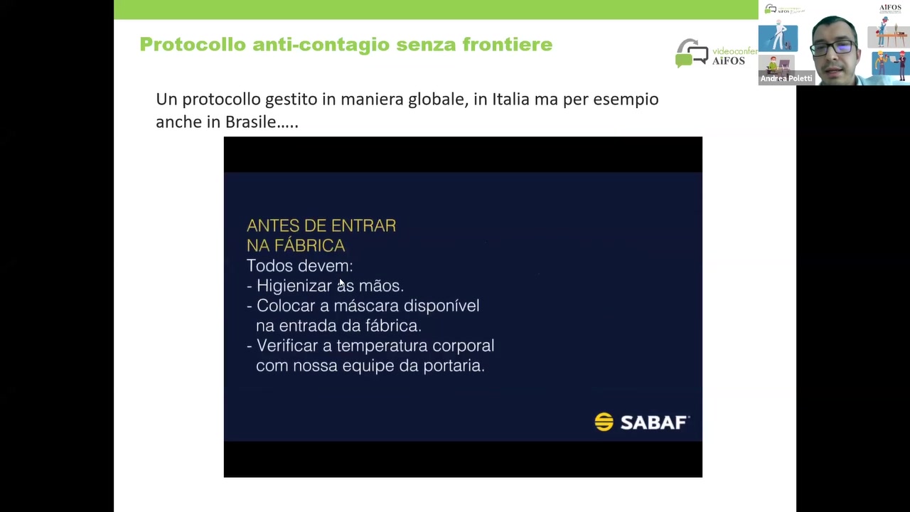 Un protocollo gestito in maniera globale, in Italia ma per esempio

anche in Brasi|e.....

  
      
   
     
      

ANTES DE ENTRAR
NA FABRICA
Todos devem:

- Higienizar as méos.

- Colocar a mascara disponivel

na entrada da fébrica.

- Verificar a temperatura corporal
com nossa equipe da portaria.